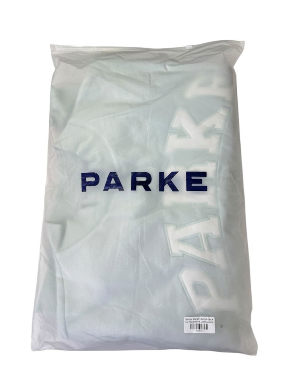 NEW Parke Bridal Varsity Mockneck Pale Blue Size XXL - Picture 4 of 7